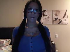 Busty Librarian in Blue tube porn video