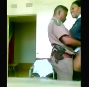 Nigerian Police Couple fucks in Station tube porn video