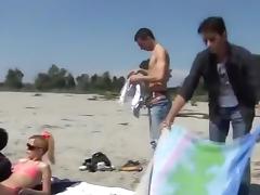 group fucking on a nude beach tube porn video