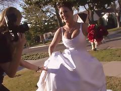 Big tits beauty in a wedding dress fucked by a groomsman tube porn video