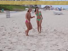 Sluts from the beach follow guys home for a foursome tube porn video