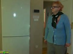 OldNanny granny mature masturbate with orange dildo tube porn video