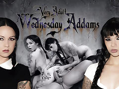 Ramon Nomar & Necro Nicki & Judas in Very Adult Wednesday Addams - Afterparty Scene tube porn video