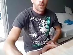 Lovely fag is playing in a small room and filming himself on webcam tube porn video
