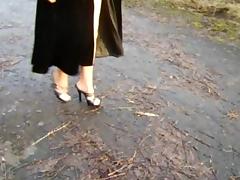 Toeless pantyhose worn outdoors (Scotland) tube porn video