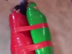 Securely mummified and struggling tube porn video