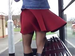 purple skirt windy upskirt stockings tube porn video