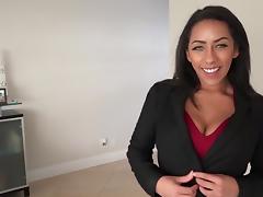 Busty Real Estate Agent Offers Client Blowjob and Sex tube porn video
