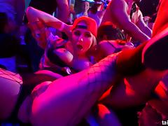 Party girls and the guys they lust after have sex in the club tube porn video