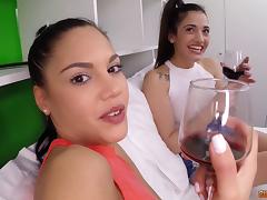 In the condo for flirty dick sucking and lesbian group fun tube porn video