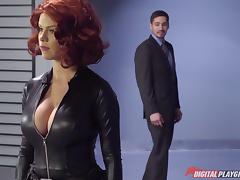 Captain America and busty slut Black Widow fucking tube porn video