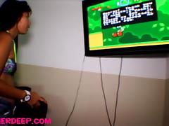 heather Deep playing super mario ###ther gets deepthroat throatpie tube porn video