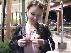 Public flashing and stripping with this super cute teen tube porn video