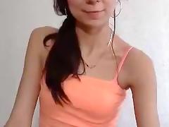 Thin webcam model Sandra8 in free chat tube porn video