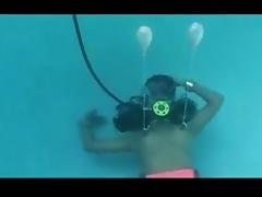 Underwater self bondage tube porn video