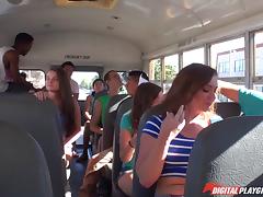 Babe on the bus sucks dick and fucks in front of the crowd tube porn video