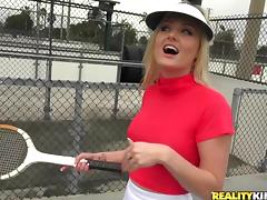 blonde milf picked at the tennis club tube porn video