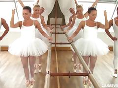 Ballerinas have an orgy with a lucky big dick guy tube porn video