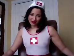 Webcam girl dressed up to instruct tube porn video