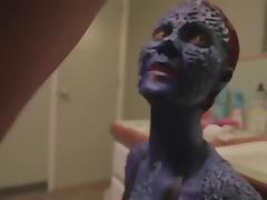 Mystique Cosplayer Gives Blowjob tube porn video