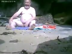 two daddies have bare beach pleasure tube porn video