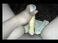 Plastificou A Banana E Socou Na Buceta tube porn video
