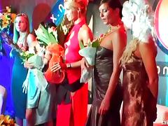 Impressive senoritas doing some cock sucking in the erotic club tube porn video