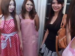 Four tight ass Japanese beauties fucked and filled with cum tube porn video
