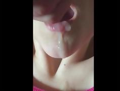 Upclose Cum in Mouth Cumpilation tube porn video