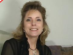 Pretty mature slut in a black blouse sucks dick sensually tube porn video