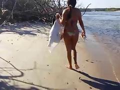 Brazillian couple having fun on the beach Part 2 tube porn video