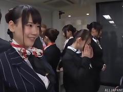 Japanese office workers are here to do some passionate dong sucking tube porn video