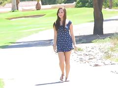 Cute short dress on a teen that loves public flashing tube porn video
