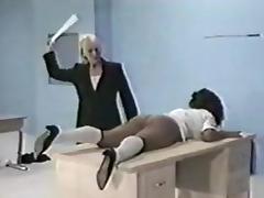 Ebony Spanked in the Classroom tube porn video