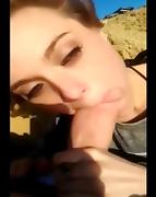 Absolutely gorgeous girlfriend sucking outdoor tube porn video