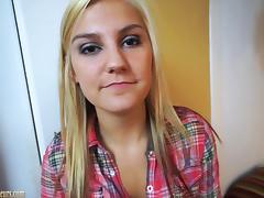 Amateur blonde on a casting couch fucked hardcore tube porn video