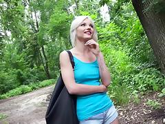 It is time to plow Zazie's sweet pussy deep in the woods tube porn video
