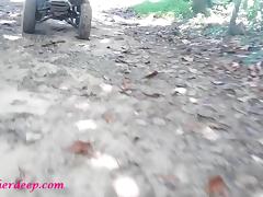 Thai teen heather goes atving in paradise and gets huge throatpie in quad tube porn video