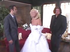College girl  blonde bride babe fucks her groom and his best man tube porn video