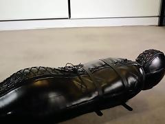 Leather bondage and orgasm tube porn video