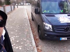 BumsBus - Mature German gets fucked in the backseat of a bus tube porn video