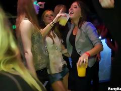 Drinking fuels the night club orgy with gorgeous ladies fucking tube porn video