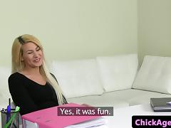 Czech amateur has ffm fun during sex audition tube porn video