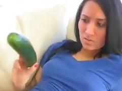 Cucumber is the way to her heart tube porn video