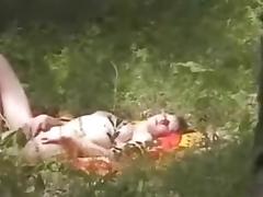 woman caught wanking outdoors - spycam tube porn video