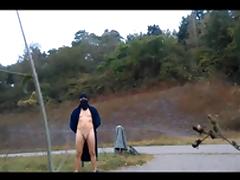 Public nudity   flashing from a bridge tube porn video