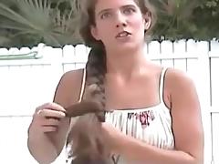Hannah Super Long Hair Brushing tube porn video
