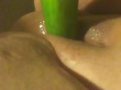 Cucumber meets wet Pussy tube porn video