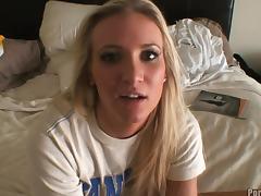Gorgeous blonde cutie Addison has her wet pussy drilled hard tube porn video
