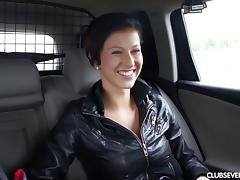Luscious short-haired chick and her first shagging in the wilderness tube porn video